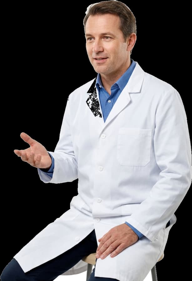Médecin expliquant un diagnostic à un patient en consultation