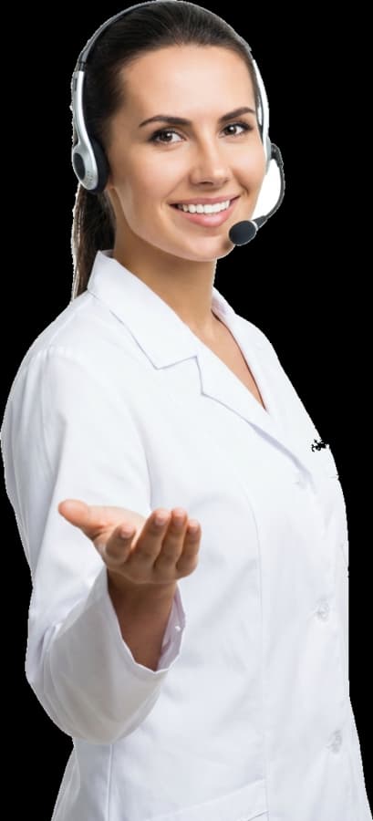 Ärztin bei einem Telemedizin-Videoanruf